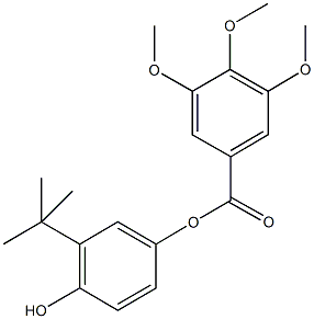 3-tert-butyl-4-hydroxyphenyl3,4,5-trimethoxybenzoate Struktur