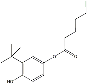 3-tert-butyl-4-hydroxyphenyl hexanoate Structure
