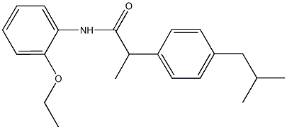 N-(2-ethoxyphenyl)-2-(4-isobutylphenyl)propanamide 结构式