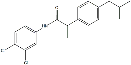 N-(3,4-dichlorophenyl)-2-(4-isobutylphenyl)propanamide Struktur