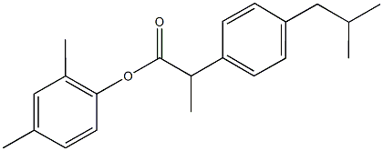 2,4-dimethylphenyl 2-(4-isobutylphenyl)propanoate 结构式