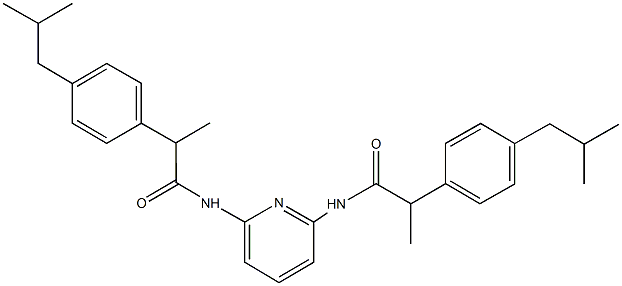 2-(4-isobutylphenyl)-N-(6-{[2-(4-isobutylphenyl)propanoyl]amino}-2-pyridinyl)propanamide Structure