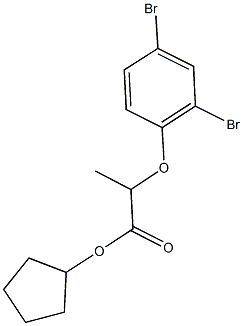 cyclopentyl 2-(2,4-dibromophenoxy)propanoate Struktur