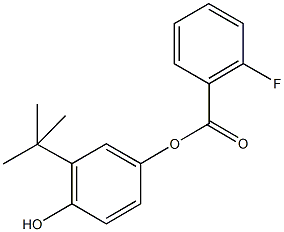3-tert-butyl-4-hydroxyphenyl 2-fluorobenzoate,723758-54-1,结构式