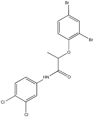 2-(2,4-dibromophenoxy)-N-(3,4-dichlorophenyl)propanamide,723758-55-2,结构式