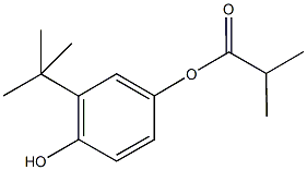 3-tert-butyl-4-hydroxyphenyl 2-methylpropanoate,723758-60-9,结构式