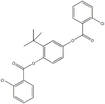 2-tert-butyl-4-[(2-chlorobenzoyl)oxy]phenyl 2-chlorobenzoate 化学構造式