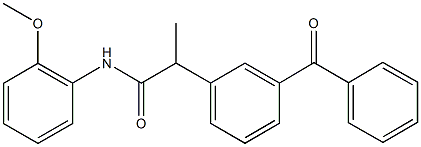 2-(3-benzoylphenyl)-N-(2-methoxyphenyl)propanamide Structure