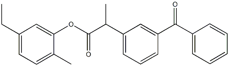 5-ethyl-2-methylphenyl 2-(3-benzoylphenyl)propanoate Structure