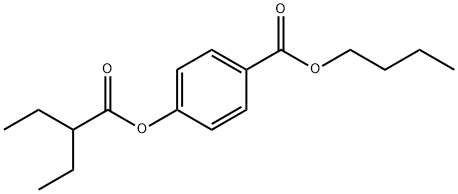 butyl 4-[(2-ethylbutanoyl)oxy]benzoate Struktur