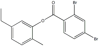 5-ethyl-2-methylphenyl2,4-dibromobenzoate Structure