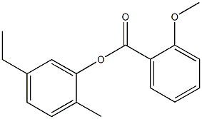 5-ethyl-2-methylphenyl 2-methoxybenzoate,723759-06-6,结构式