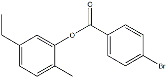 5-ethyl-2-methylphenyl4-bromobenzoate 结构式