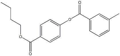 4-(butoxycarbonyl)phenyl 3-methylbenzoate 化学構造式