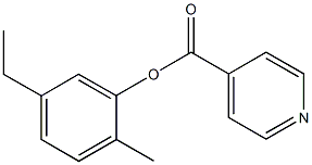 5-ethyl-2-methylphenyl isonicotinate Struktur