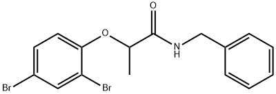 N-benzyl-2-(2,4-dibromophenoxy)propanamide Structure