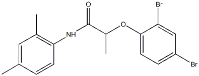 2-(2,4-dibromophenoxy)-N-(2,4-dimethylphenyl)propanamide Struktur