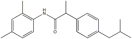 N-(2,4-dimethylphenyl)-2-(4-isobutylphenyl)propanamide 化学構造式