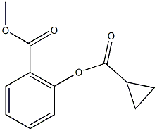 methyl 2-[(cyclopropylcarbonyl)oxy]benzoate 化学構造式