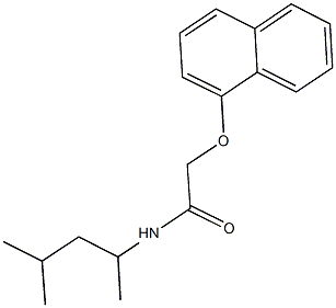 N-(1,3-dimethylbutyl)-2-(1-naphthyloxy)acetamide Structure