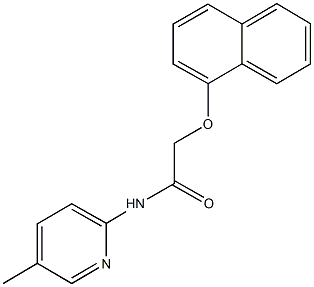 N-(5-methyl-2-pyridinyl)-2-(1-naphthyloxy)acetamide Structure