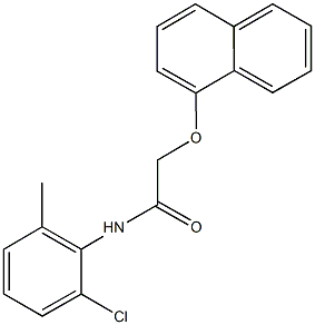 N-(2-chloro-6-methylphenyl)-2-(1-naphthyloxy)acetamide Struktur