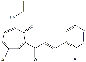 4-bromo-2-[3-(2-bromophenyl)acryloyl]-7-(ethylamino)-2,4,6-cycloheptatrien-1-one|