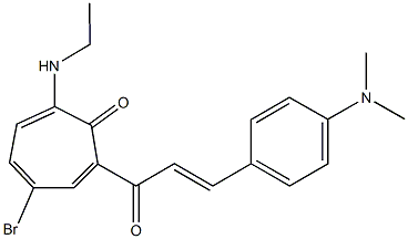 4-bromo-2-{3-[4-(dimethylamino)phenyl]acryloyl}-7-(ethylamino)-2,4,6-cycloheptatrien-1-one Structure