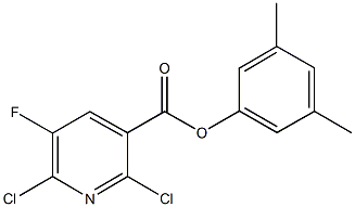 3,5-dimethylphenyl 2,6-dichloro-5-fluoronicotinate,724429-20-3,结构式