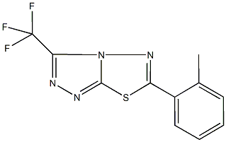 6-(2-methylphenyl)-3-(trifluoromethyl)[1,2,4]triazolo[3,4-b][1,3,4]thiadiazole 结构式