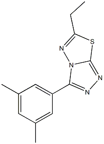 3-(3,5-dimethylphenyl)-6-ethyl[1,2,4]triazolo[3,4-b][1,3,4]thiadiazole,724429-46-3,结构式
