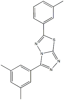 3-(3,5-dimethylphenyl)-6-(3-methylphenyl)[1,2,4]triazolo[3,4-b][1,3,4]thiadiazole 化学構造式