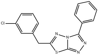 6-(3-chlorobenzyl)-3-phenyl[1,2,4]triazolo[3,4-b][1,3,4]thiadiazole,724429-54-3,结构式