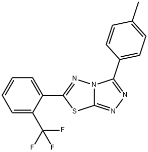 3-(4-methylphenyl)-6-[2-(trifluoromethyl)phenyl][1,2,4]triazolo[3,4-b][1,3,4]thiadiazole Structure