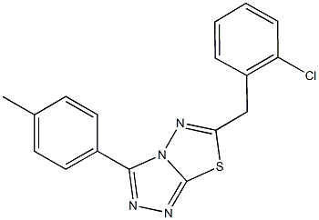 6-(2-chlorobenzyl)-3-(4-methylphenyl)[1,2,4]triazolo[3,4-b][1,3,4]thiadiazole,724429-56-5,结构式