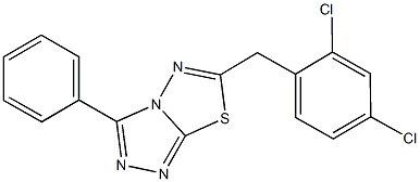 6-(2,4-dichlorobenzyl)-3-phenyl[1,2,4]triazolo[3,4-b][1,3,4]thiadiazole 化学構造式