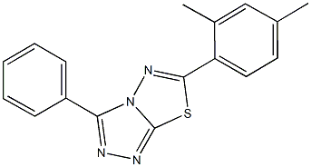 6-(2,4-dimethylphenyl)-3-phenyl[1,2,4]triazolo[3,4-b][1,3,4]thiadiazole,724429-65-6,结构式