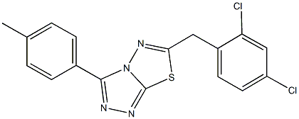 6-(2,4-dichlorobenzyl)-3-(4-methylphenyl)[1,2,4]triazolo[3,4-b][1,3,4]thiadiazole Struktur