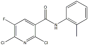 2,6-dichloro-5-fluoro-N-(2-methylphenyl)nicotinamide Structure