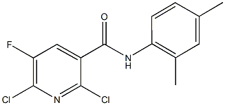 2,6-dichloro-N-(2,4-dimethylphenyl)-5-fluoronicotinamide Structure