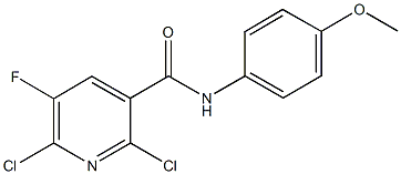 2,6-dichloro-5-fluoro-N-(4-methoxyphenyl)nicotinamide Structure