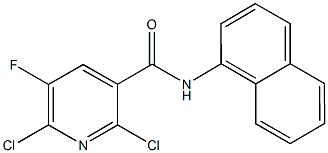 2,6-dichloro-5-fluoro-N-(1-naphthyl)nicotinamide Struktur
