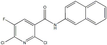 2,6-dichloro-5-fluoro-N-(2-naphthyl)nicotinamide 化学構造式