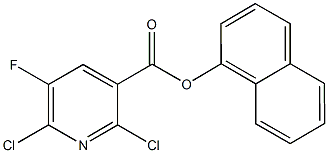 1-naphthyl 2,6-dichloro-5-fluoronicotinate Struktur