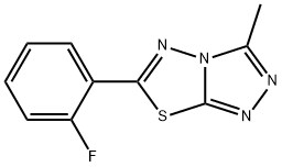 6-(2-fluorophenyl)-3-methyl[1,2,4]triazolo[3,4-b][1,3,4]thiadiazole 结构式