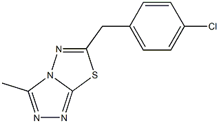 6-(4-chlorobenzyl)-3-methyl[1,2,4]triazolo[3,4-b][1,3,4]thiadiazole 结构式