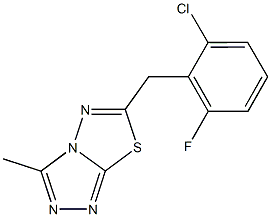 6-(2-chloro-6-fluorobenzyl)-3-methyl[1,2,4]triazolo[3,4-b][1,3,4]thiadiazole Struktur