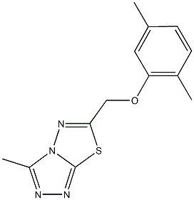 2,5-dimethylphenyl(3-methyl[1,2,4]triazolo[3,4-b][1,3,4]thiadiazol-6-yl)methylether 结构式