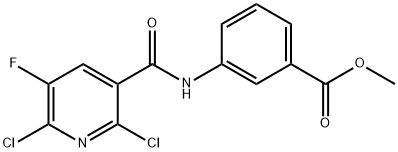 methyl3-{[(2,6-dichloro-5-fluoro-3-pyridinyl)carbonyl]amino}benzoate Struktur