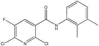 2,6-dichloro-N-(2,3-dimethylphenyl)-5-fluoronicotinamide 化学構造式